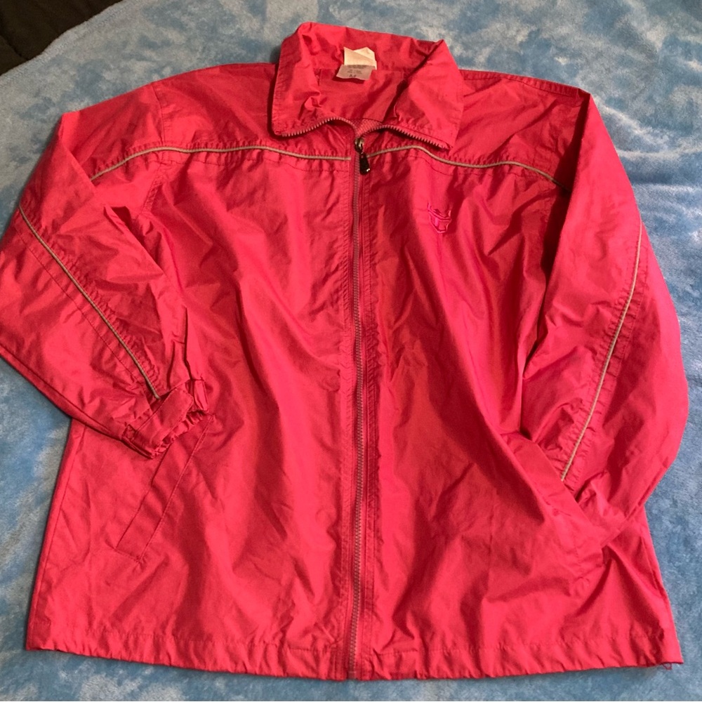 Gogofleece Shiva Jacket in Pink with Reflective Striping and Full Mesh Lining M